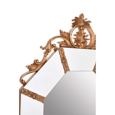 Wall Mirror with Gold Resin Frame