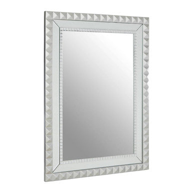 Triangle Edge Silver Wall Mirror
