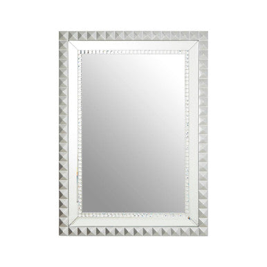 Triangle Edge Silver Wall Mirror