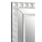 Triangle Edge Silver Wall Mirror
