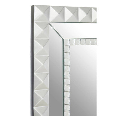 Triangle Edge Silver Wall Mirror
