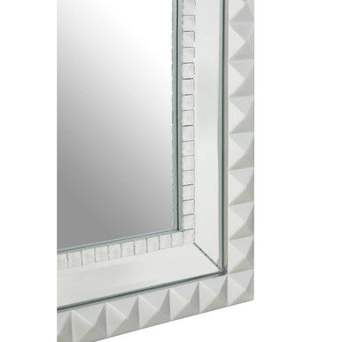 Triangle Edge Silver Wall Mirror