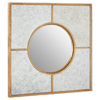 Gold Finish Art Deco Wall Mirror
