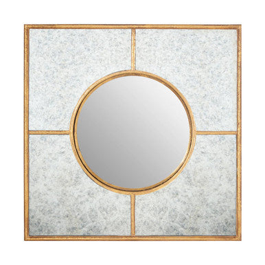 Gold Finish Art Deco Wall Mirror