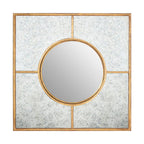 Gold Finish Art Deco Wall Mirror