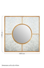 Gold Finish Art Deco Wall Mirror