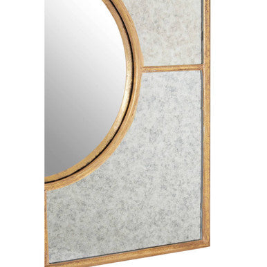 Gold Finish Art Deco Wall Mirror