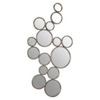 Large Silver Multi Circle Wall Mirror
