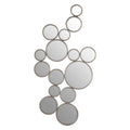 Large Silver Multi Circle Wall Mirror