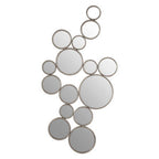 Large Silver Multi Circle Wall Mirror