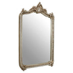 Champagne Finish Floral Wall Mirror