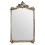 Champagne Finish Floral Wall Mirror