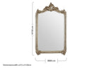 Champagne Finish Floral Wall Mirror