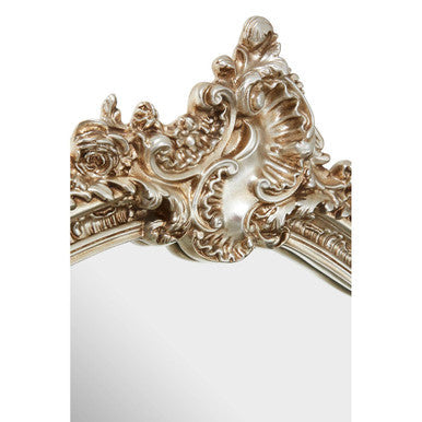 Champagne Finish Floral Wall Mirror