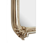 Champagne Finish Floral Wall Mirror