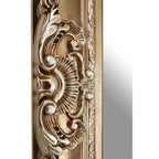 Champagne Finish Square Ornate Wall Mirror