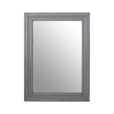 Grey Frame Rectangular Wall Mirror