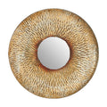 Gold Small Textured Wall Mirror