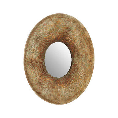 Gold Large Textured Wall Mirror