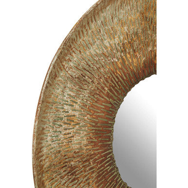 Gold Large Textured Wall Mirror