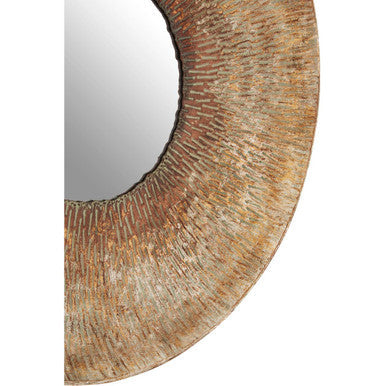 Gold Large Textured Wall Mirror