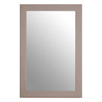 Grey Wood Frame Wall Mirror