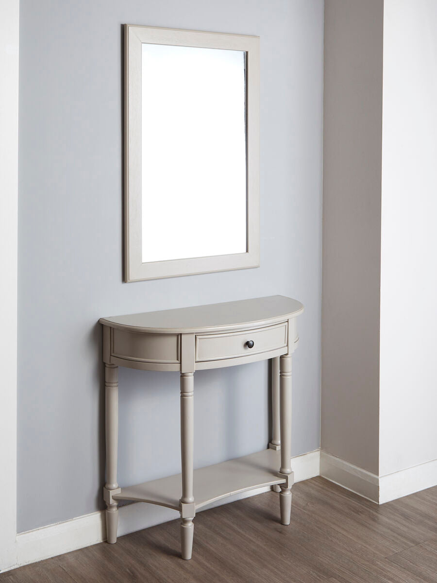 Grey Wood Frame Wall Mirror