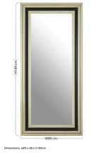 Black and Silver Rectangle Wall Mirror