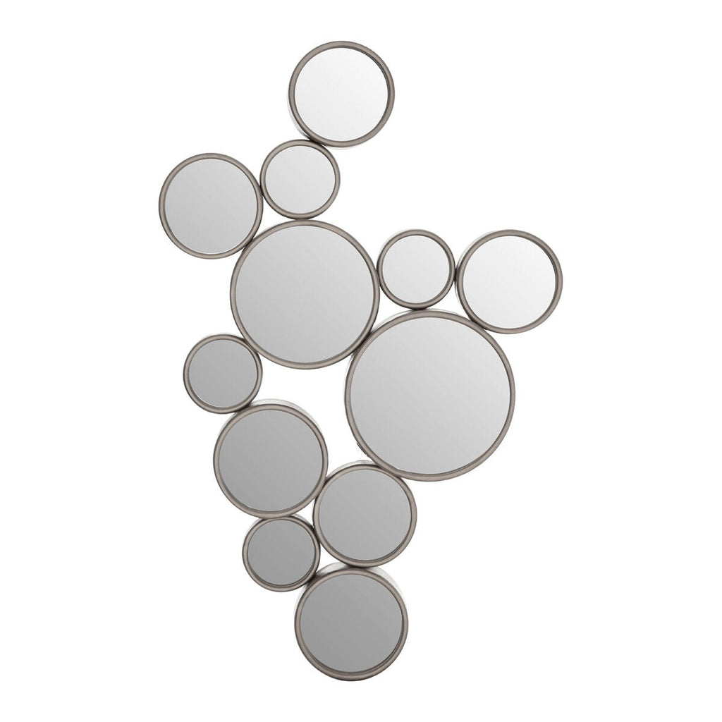 Silver Multi Circles Wall Mirror