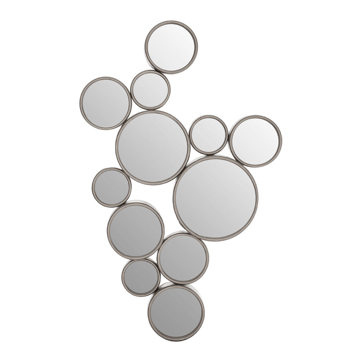 Silver Multi Circles Wall Mirror