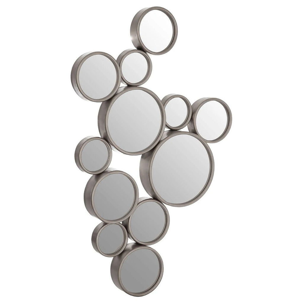 Silver Multi Circles Wall Mirror