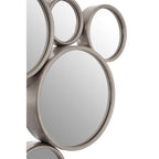 Silver Multi Circles Wall Mirror