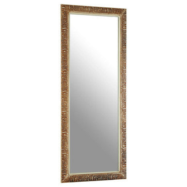 Champagne Finish Ridged Wall Mirror