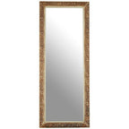 Champagne Finish Ridged Wall Mirror