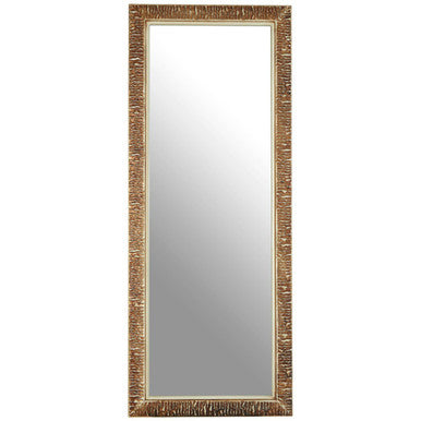 Champagne Finish Ridged Wall Mirror