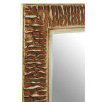 Champagne Finish Ridged Wall Mirror