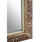 Champagne Finish Ridged Wall Mirror
