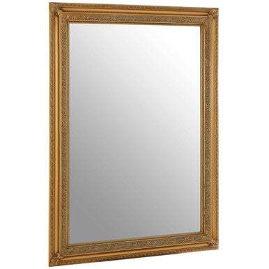 Gold Wall Mirror with Filigree Frame