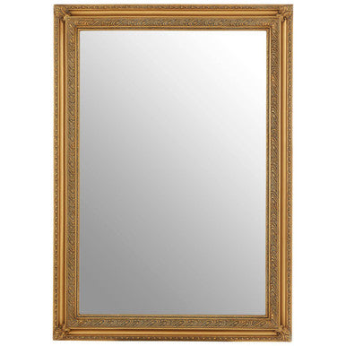 Gold Wall Mirror with Filigree Frame