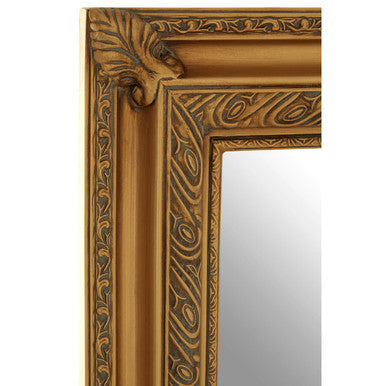 Gold Wall Mirror with Filigree Frame