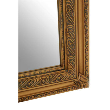 Gold Wall Mirror with Filigree Frame