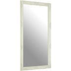 White and Gold Wall Mirror with Carved Detail