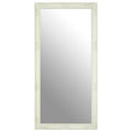 White and Gold Wall Mirror with Carved Detail
