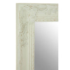 White and Gold Wall Mirror with Carved Detail