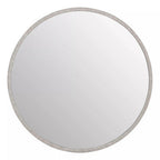 Medium Antique Silver Round Wall Mirror