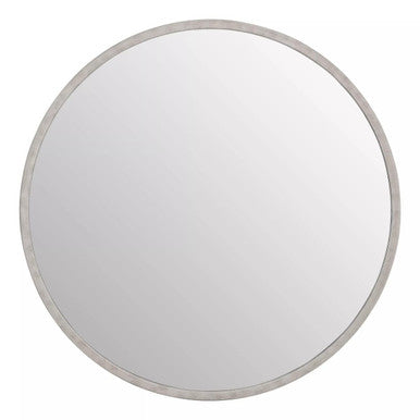 Medium Antique Silver Round Wall Mirror