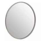 Medium Antique Silver Round Wall Mirror