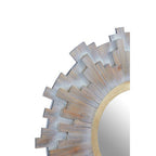 Multilevel Wooden Wall Mirror