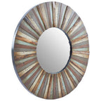 Wooden Round Wall Mirror