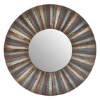Wooden Round Wall Mirror